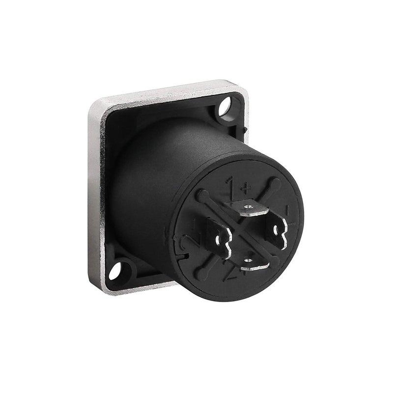 Yuyaokk 8 Pack SpeakOn Panel Mount Socket Round, 4 Pole Audio Speaker Jack Twist Lock Compatible with Speakon NL4MP, NL4MPR, NL4FC, NL4FX, NLT4X, NL4 Series, NL2FC, NL2 - Image 3